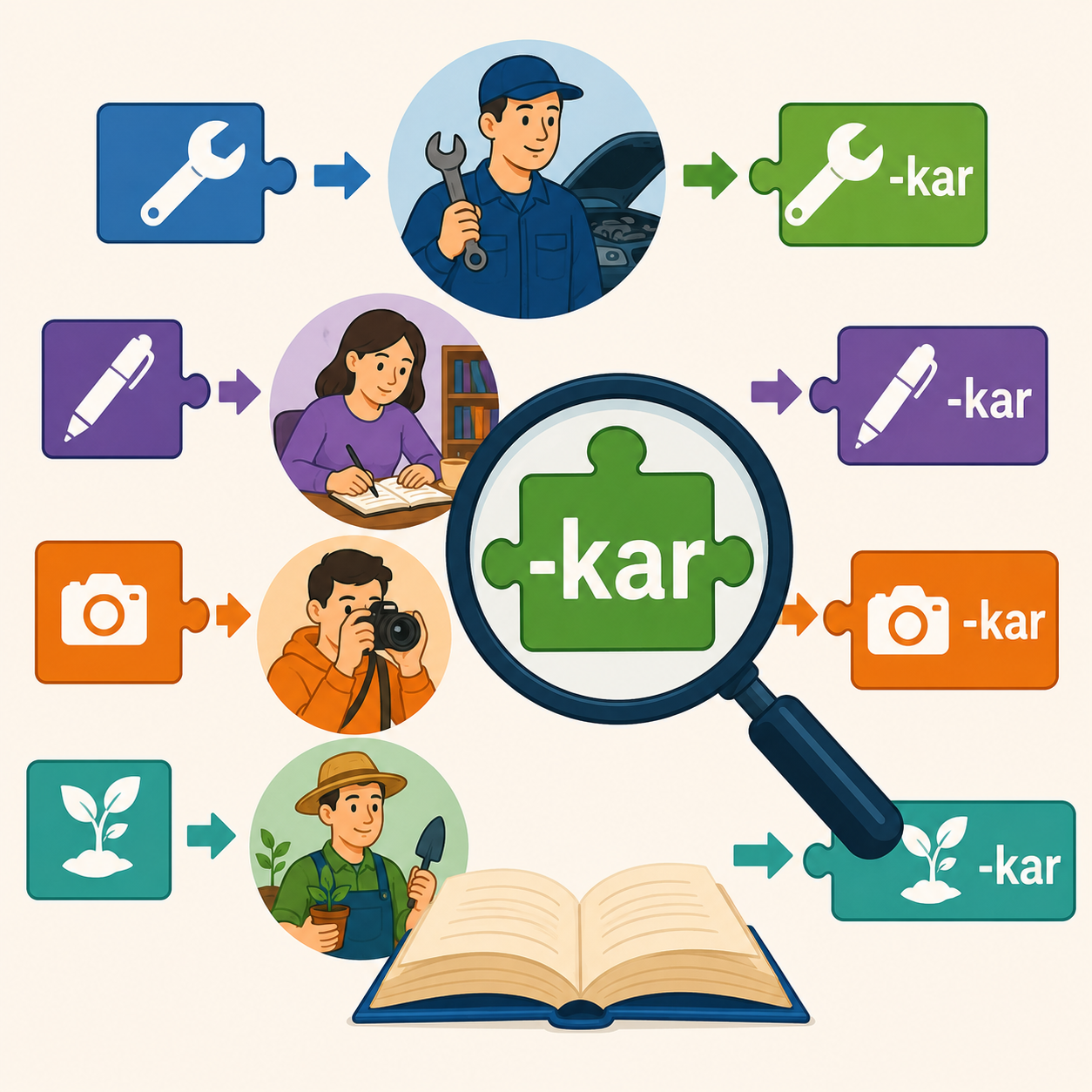 پسوند «کار» چه کاربردی دارد؟