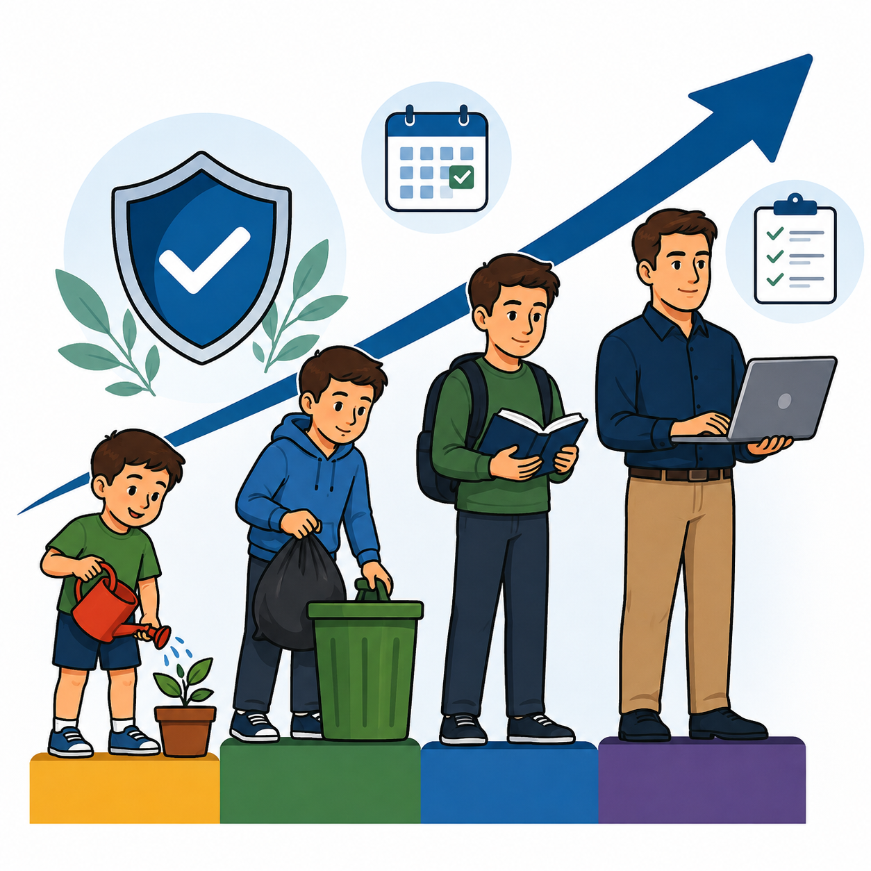 مسئولیت: پذیرش وظایف متناسب با افزایش سن