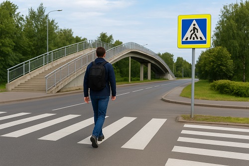 عبور ایمن از خیابان چگونه است؟ استفاده از پل عابر و رعایت قوانین