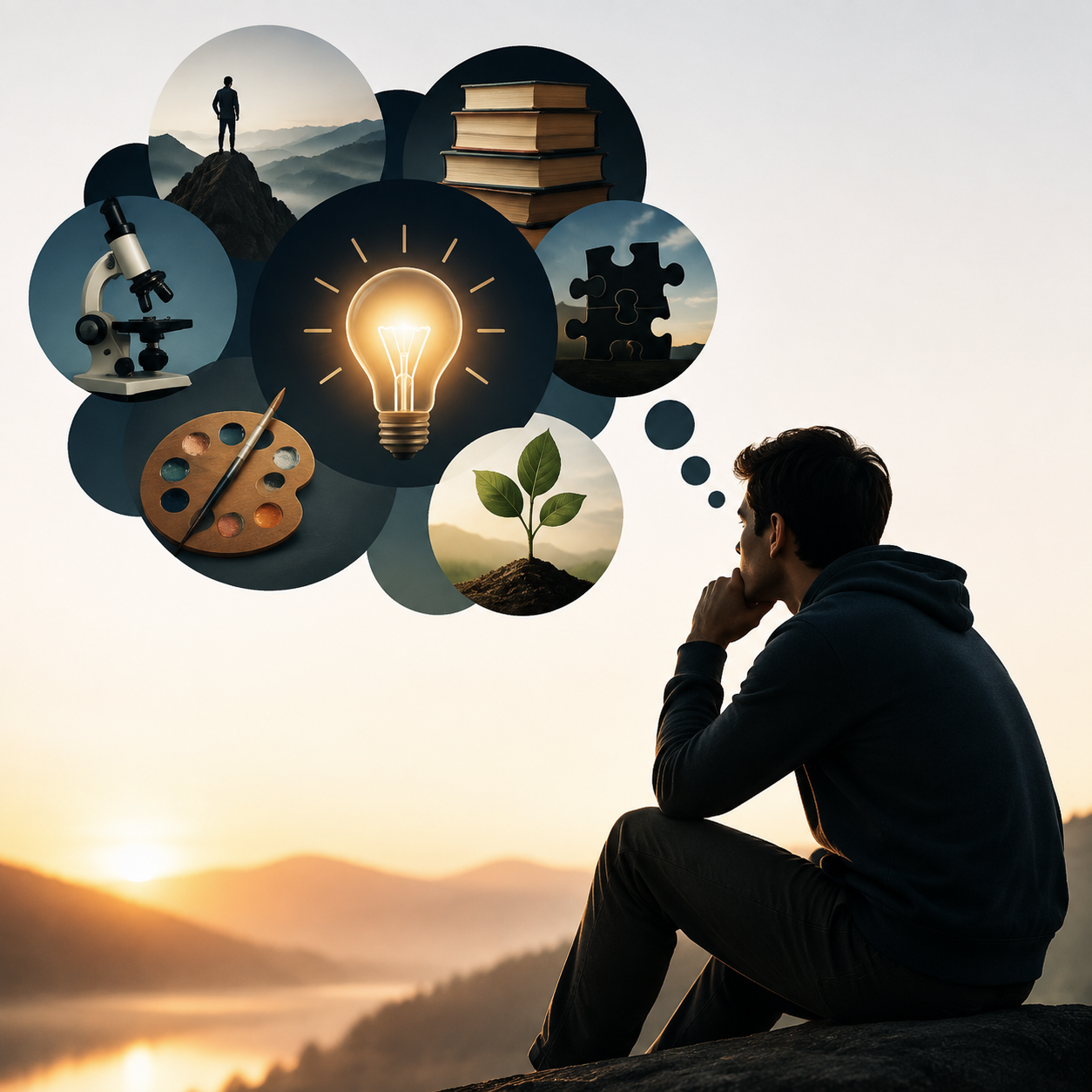 تأمل: فکر کردن آرام و عمیق برای رسیدن به درک بهتر.