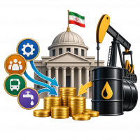 درآمدهای خدماتی دولت و درآمدهای نفتی: بخشی از درآمد دولت که از فروش و صادرات نفت به دست می‌آید