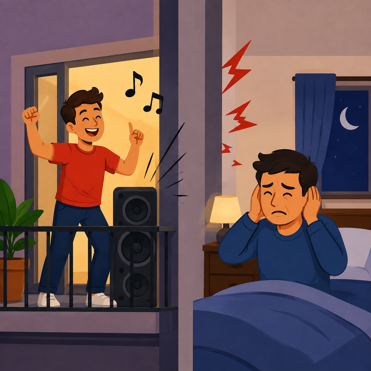 مزاحمت برای همسایه: رفتاری که باعث ناراحتی، آزار یا اختلال در آرامش همسایه شود.