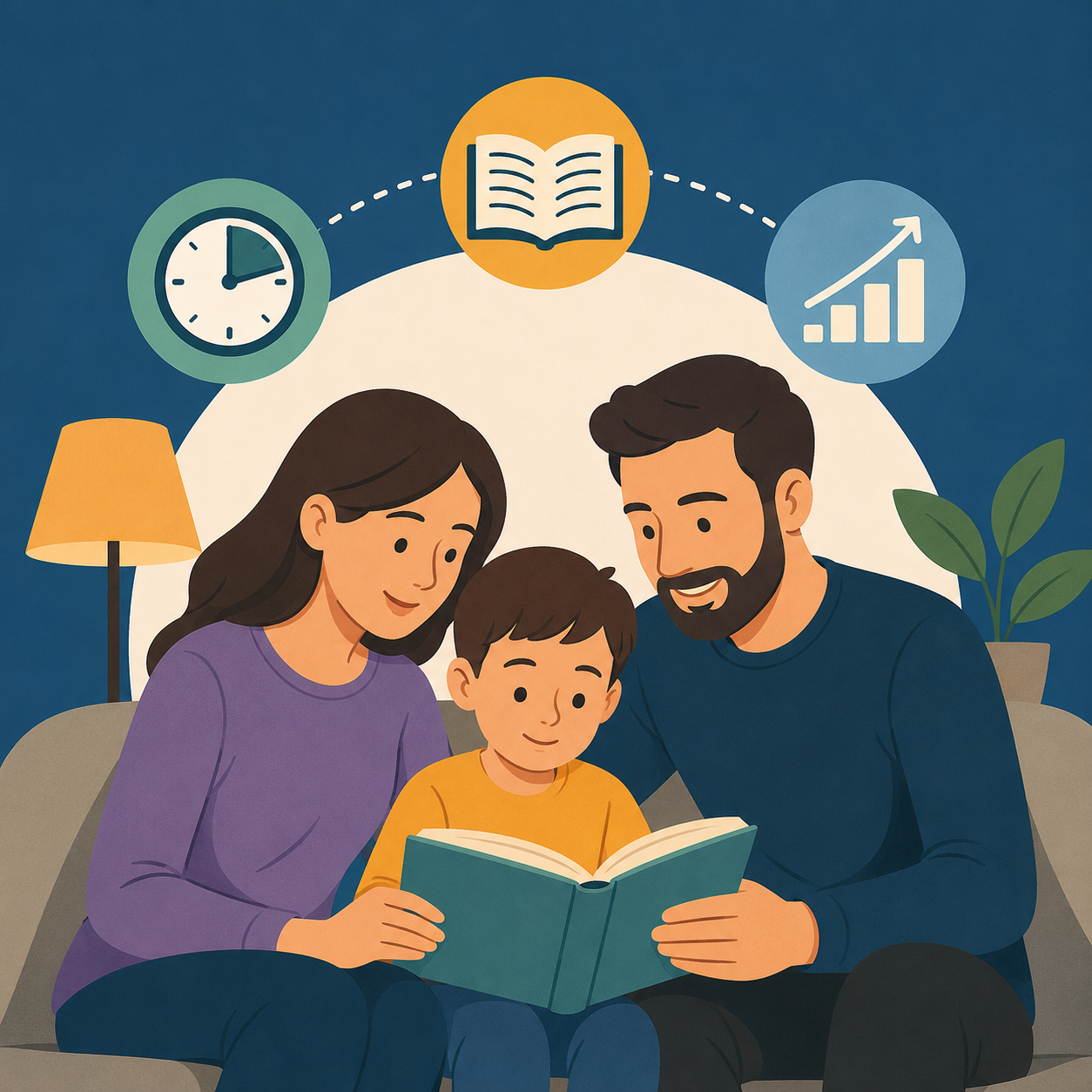 نقش خانواده در تمرین خواندنِ روزانه چیست؟ ۱۰–۱۵ دقیقه با متن‌های مناسب سطح