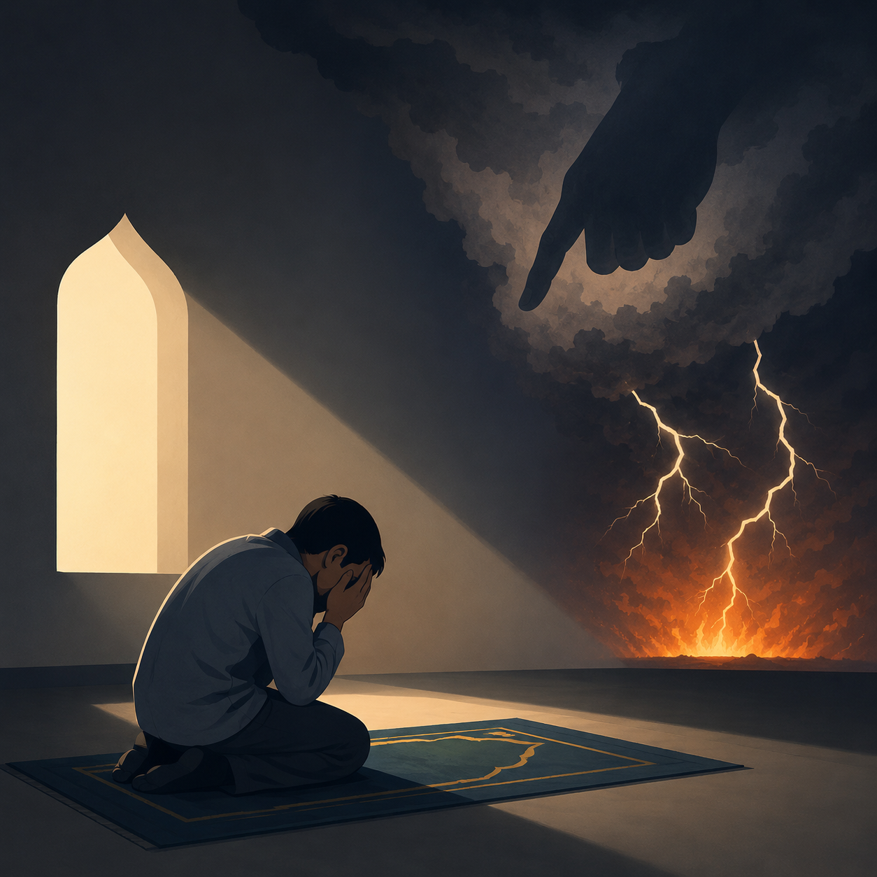 عبادت از روی ترس: انجام اعمال دینی با انگیزهٔ ترس از خشم و مجازات.