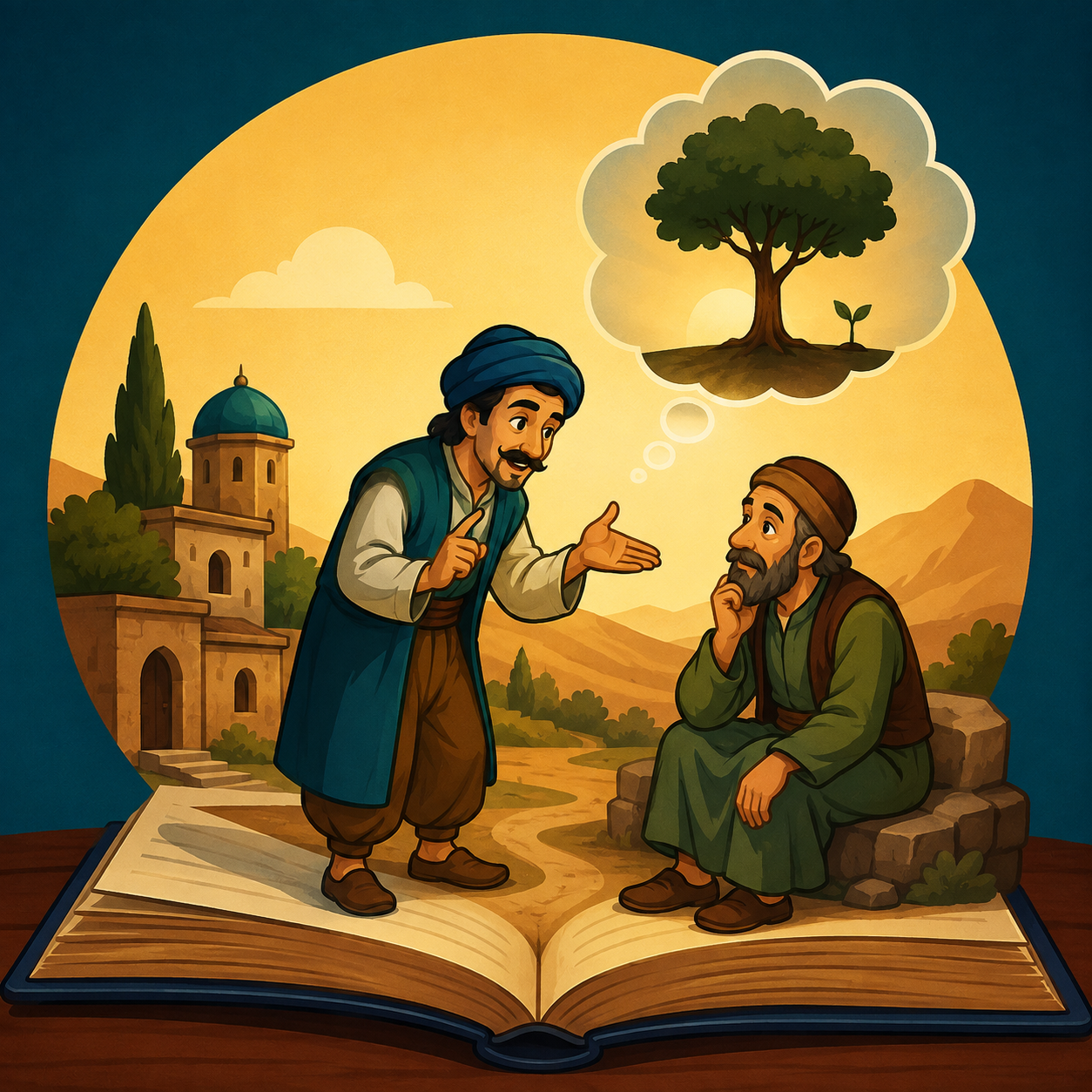 حکایت: روایت کوتاهی که معمولاً دربردارندهٔ پیام اخلاقی یا آموزشی است.
