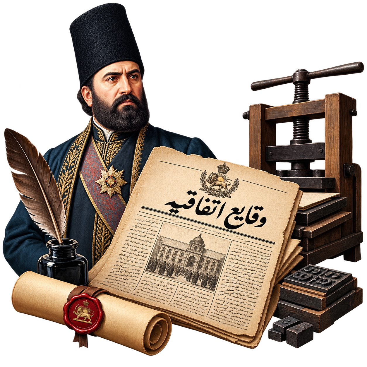 وقایع اتفاقیه: نخستین روزنامهٔ رسمی ایران که در دورهٔ امیرکبیر برای اطلاع‌رسانی و افزایش آگاهی عمومی منتشر شد.
