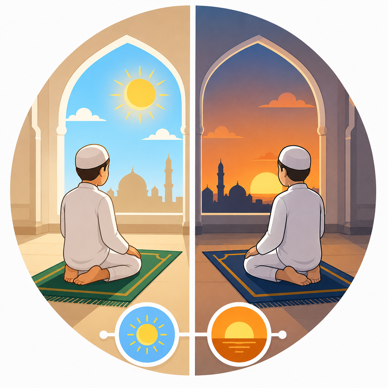 نماز ظهر و عصر چه زمانی خوانده می‌شوند؟