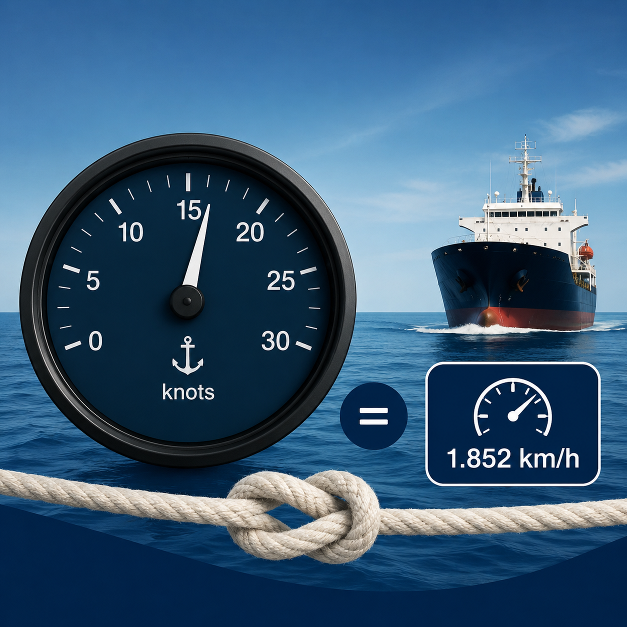 گره: واحد سرعت در دریانوردی (یک گره= 1.852 km/h)