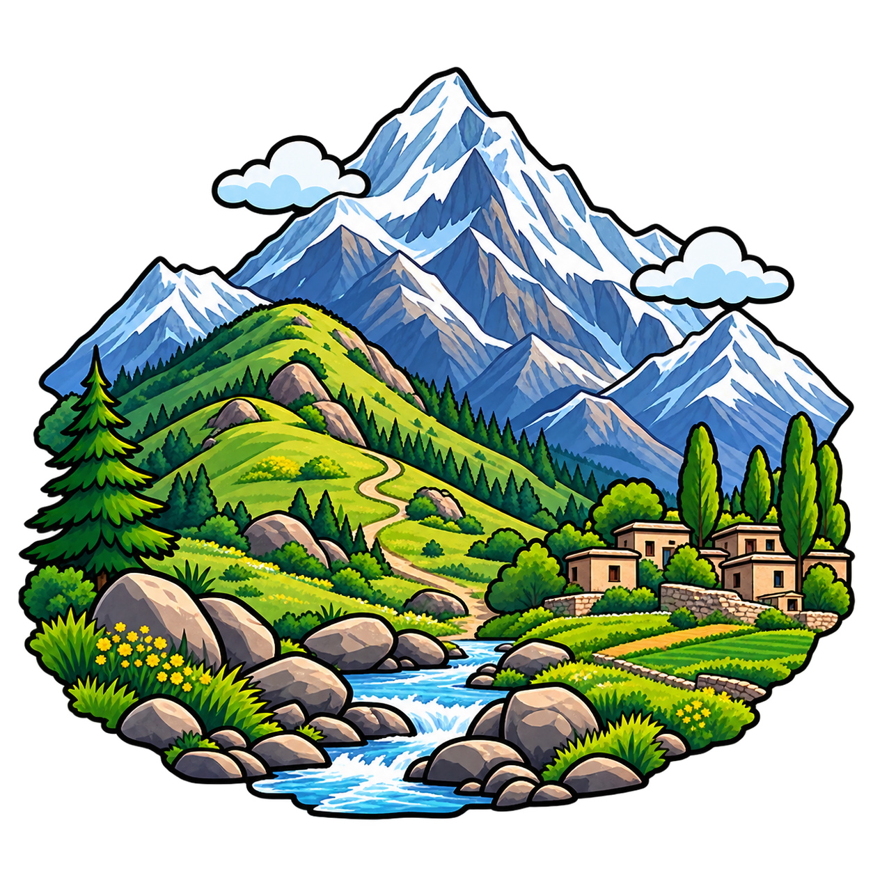 کوهسار: کوهپایه، کوهستان
