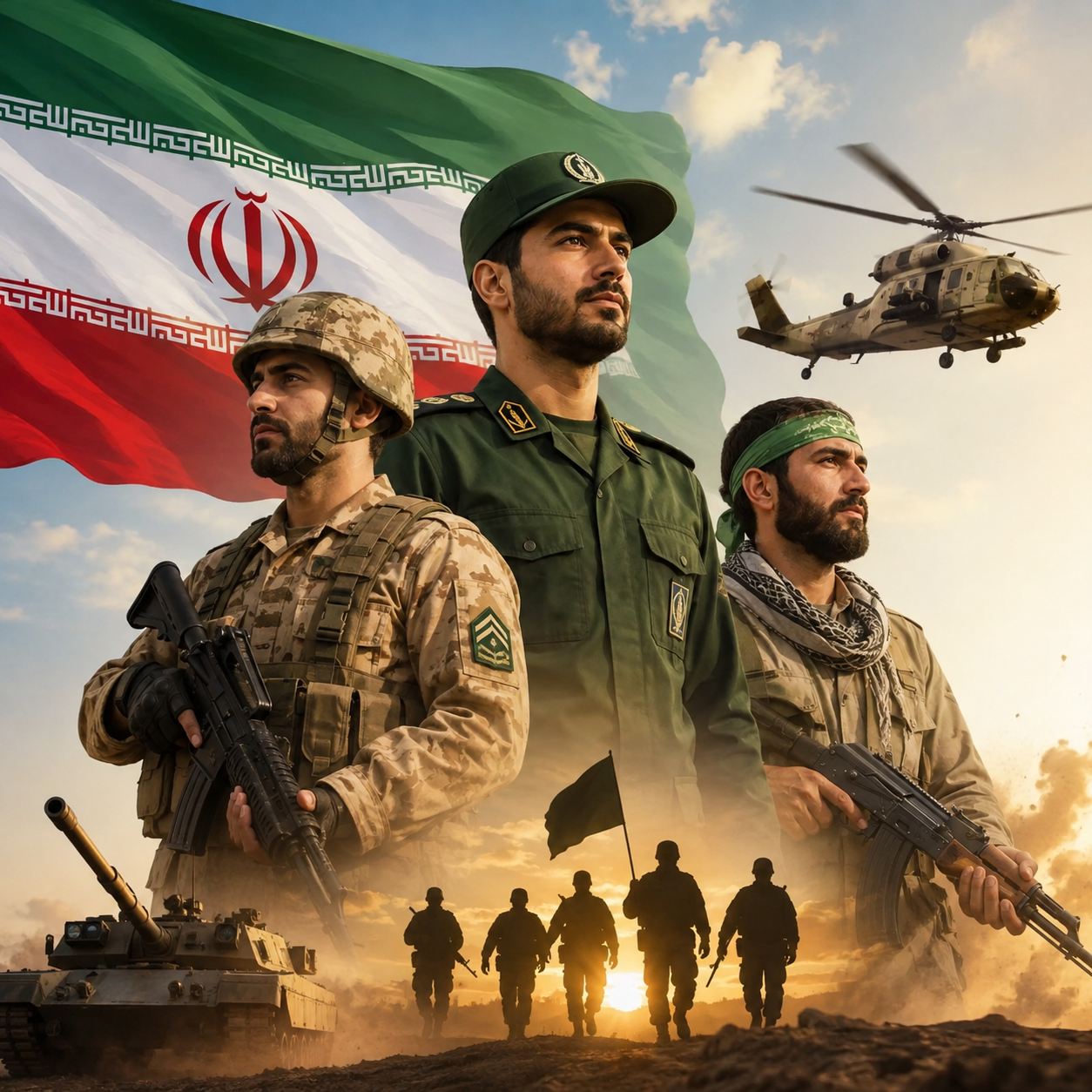 رزمندگان اسلام: نیروهای ایرانی شامل ارتش، سپاه و بسیج که در جنگ می‌جنگیدند.