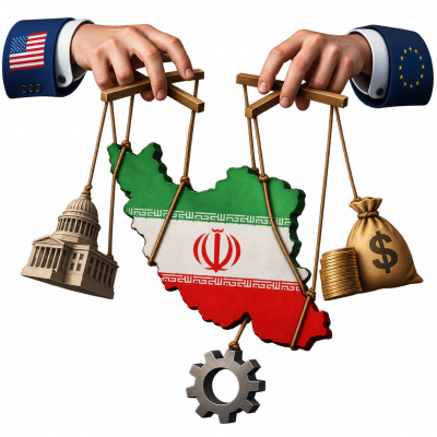 وابستگی به بیگانگان: قرار گرفتن امور سیاسی، اقتصادی یا مدیریتی یک کشور تحت تأثیر و نفوذ قدرت‌های خارجی.