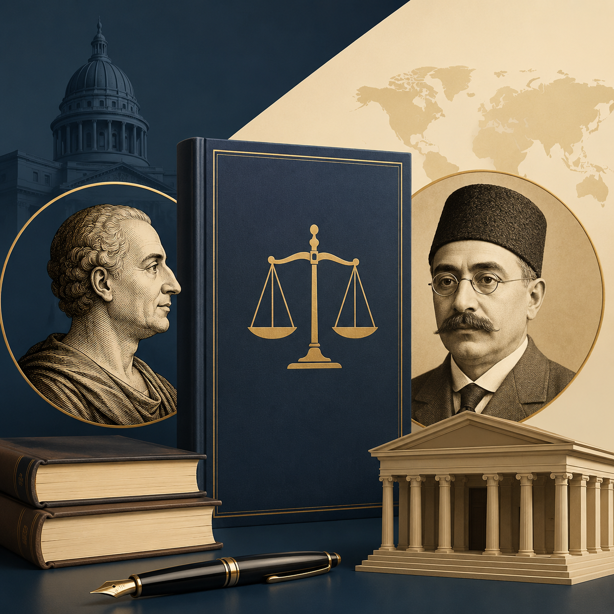 روح‌القوانین: اثری از منتسکیو که علی‌اکبر دهخدا آن را ترجمه کرده است.