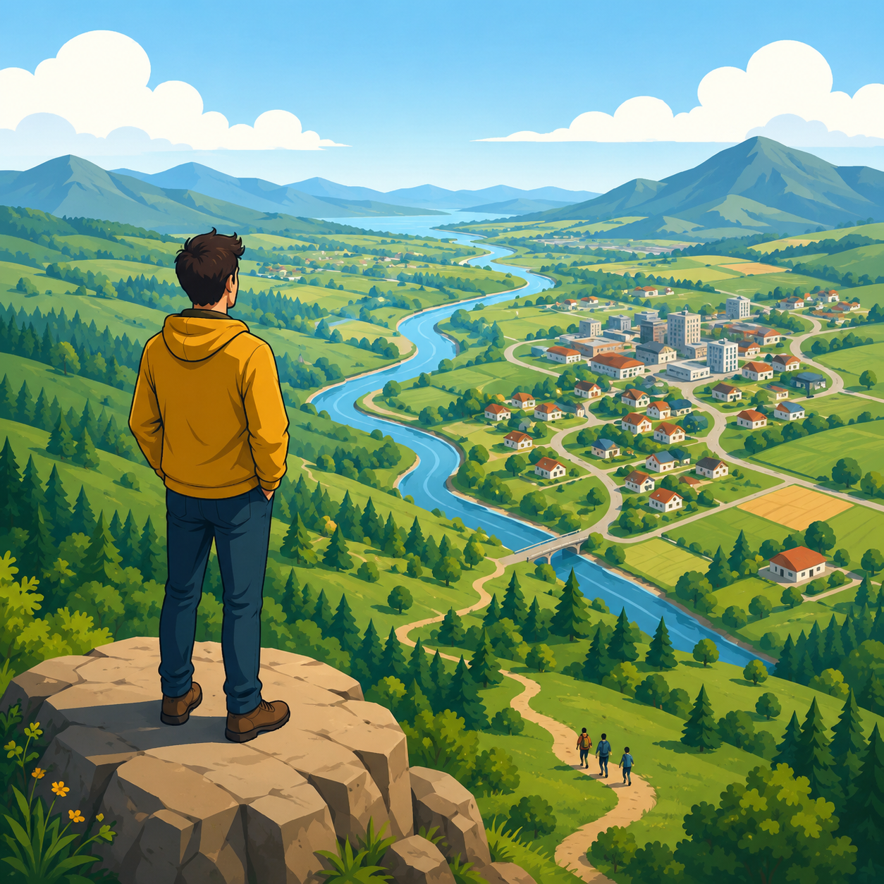 نگاه از زاویه بالاتر: بررسی خود و محیط از دیدی گسترده‌تر برای فهم رابطه‌ها و اندازه‌ها.