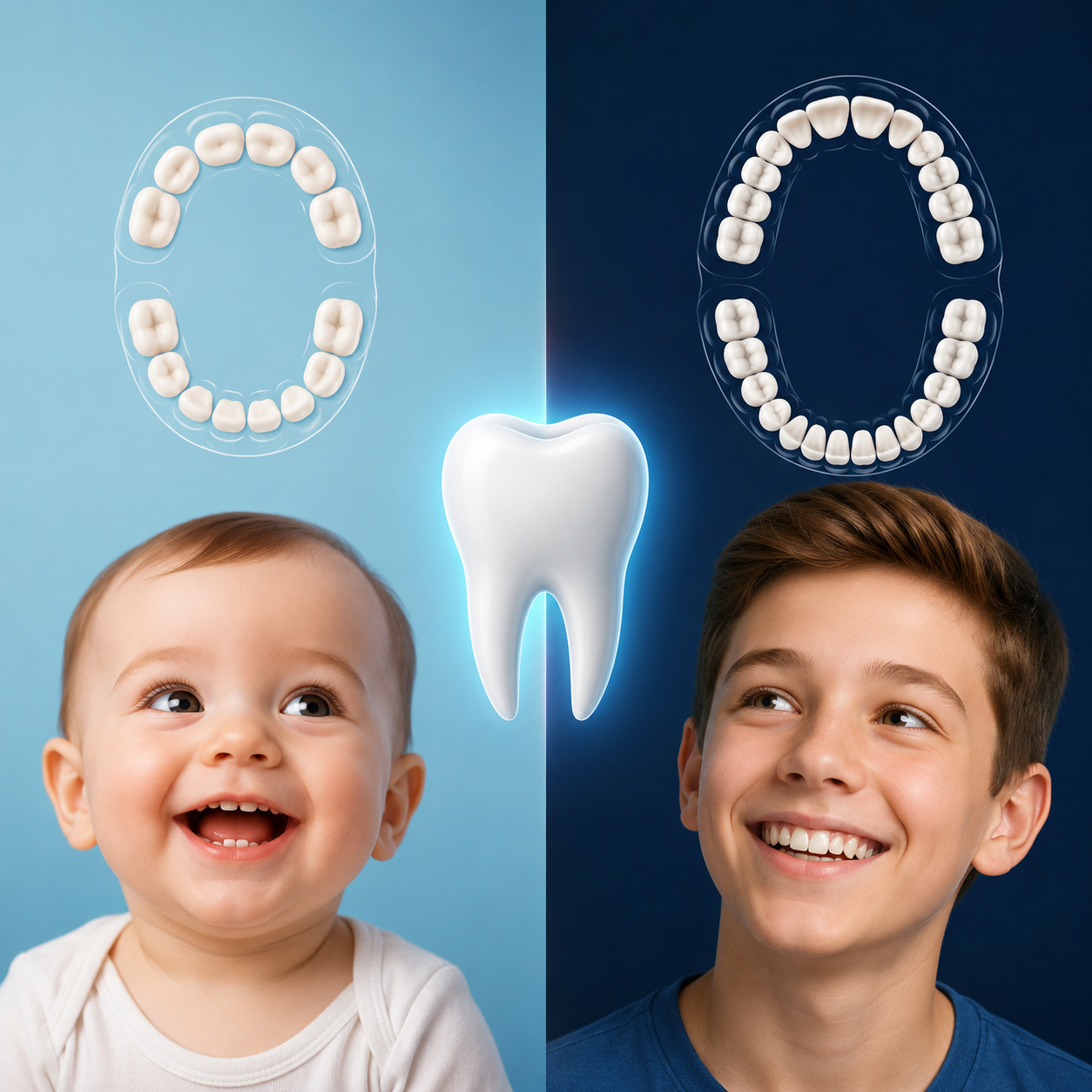 دندان‌های شیری و دائمی