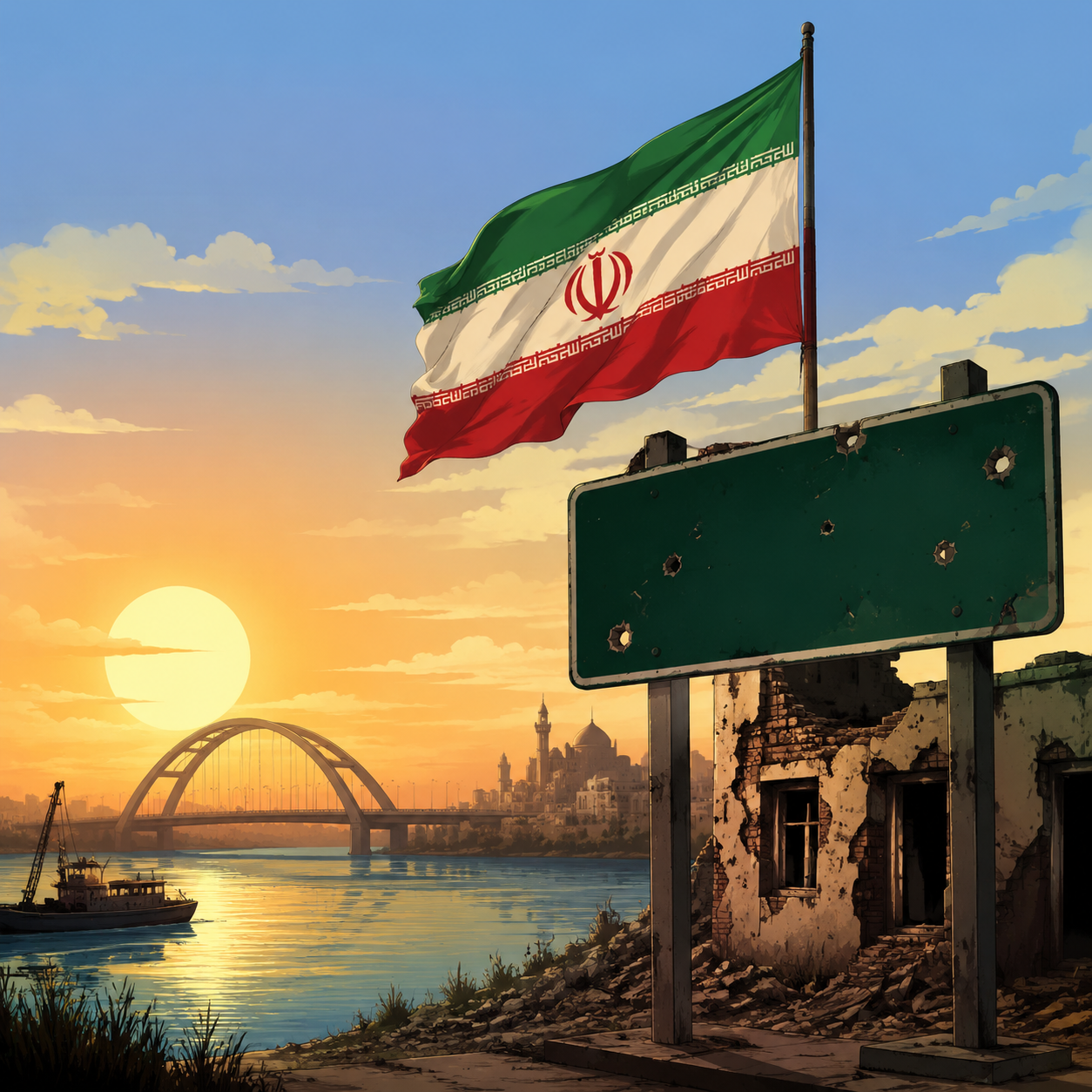 خرمشهر: یکی از شهرهای جنوب غربی ایران در کنار اروندرود که در ابتدای جنگ به اشغال دشمن درآمد.
