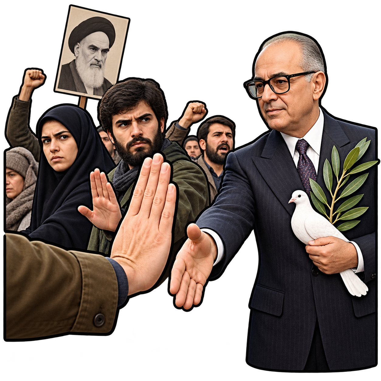 آشتی ملی: شعار دولت شریف امامی برای آرام کردن اعتراضات که با بی‌اعتمادی مردم روبه‌رو شد.