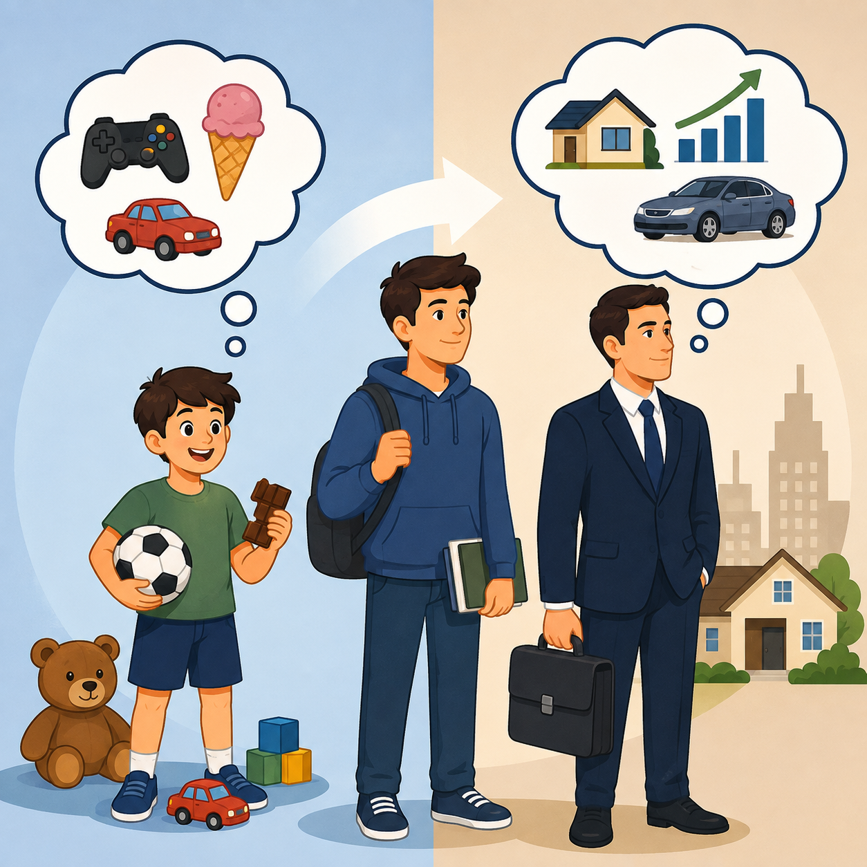 تغییر نیازها: تفاوت خواسته‌ها با بزرگ شدن