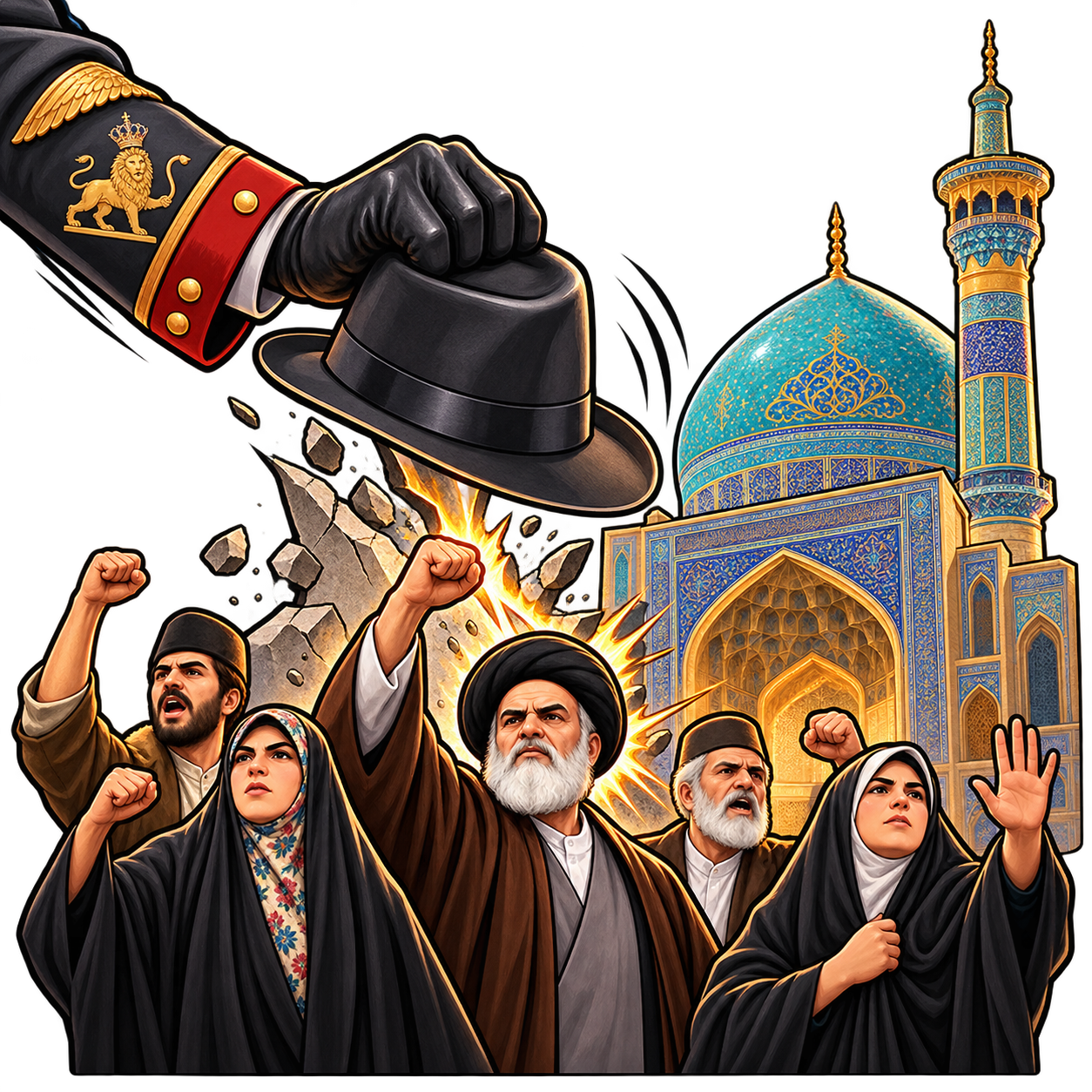 سیاست‌های فرهنگی اجباری رضاشاه: اقدام‌های آمرانه که با مقاومت اجتماعی و قیام مسجد گوهرشاد روبه‌رو شد.