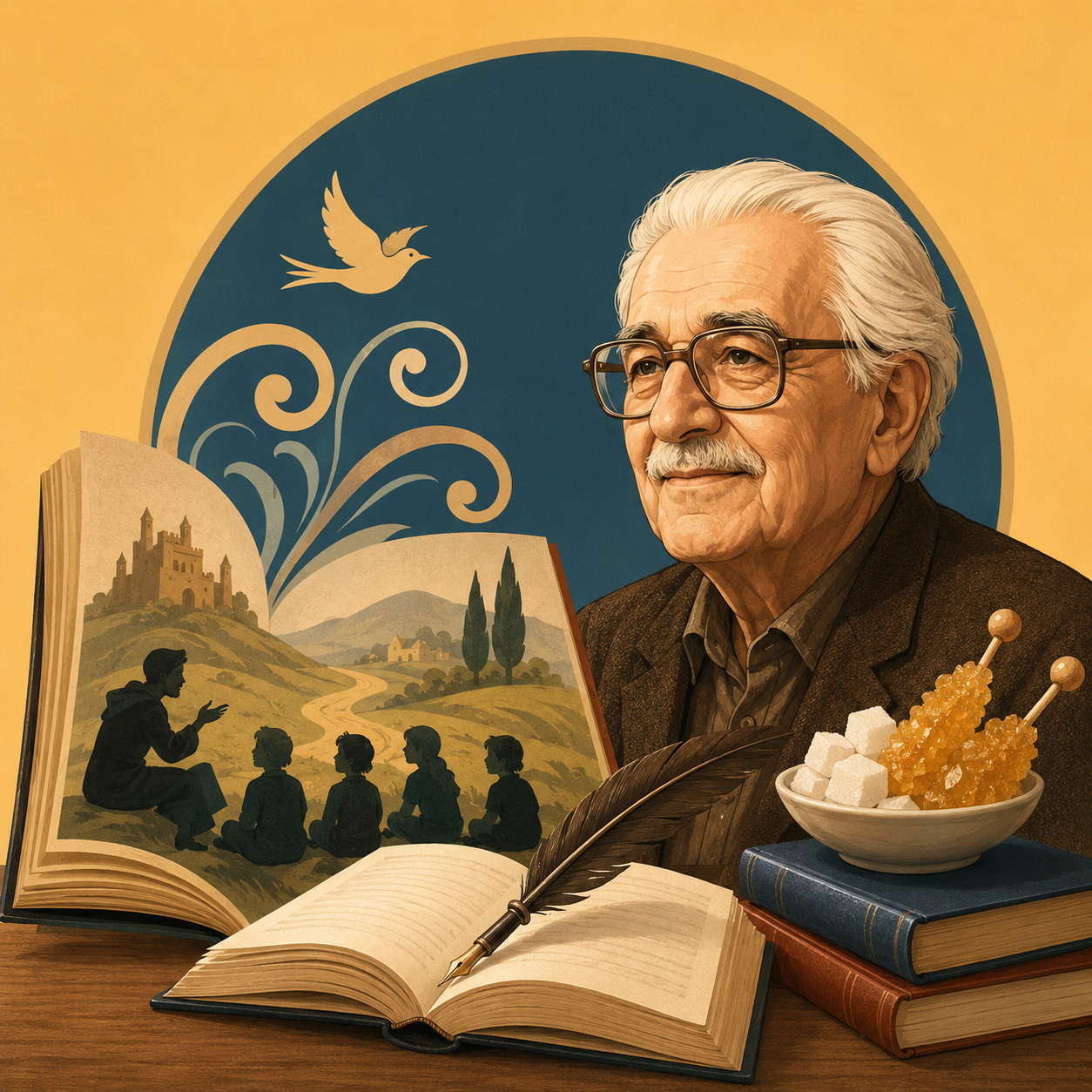 شعر قند و عسل: حکایت منظوم مهدی آذریزدی.