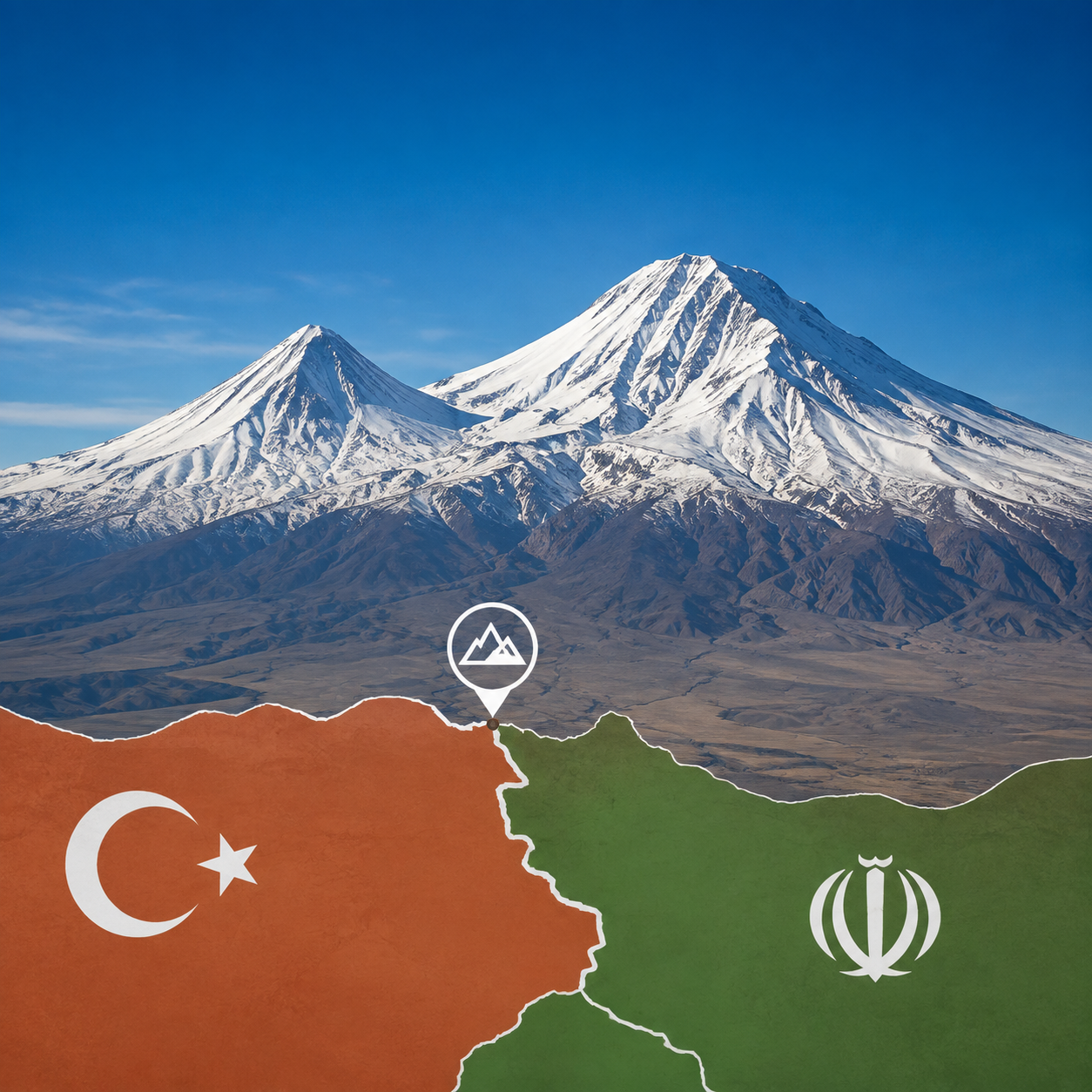 کوه‌های آرارات: کوه‌هایی که بخشی از مرز ایران و ترکیه را تشکیل می‌دهند.