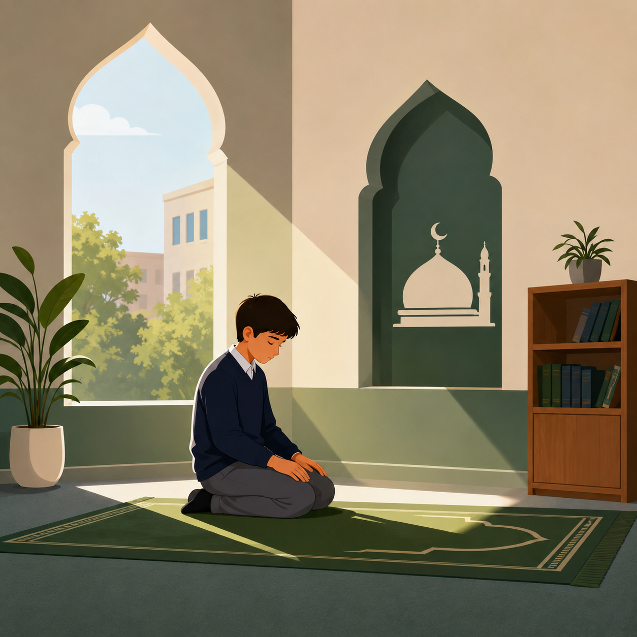نمازخانه: محل عبادت و آرامش دانش‌آموزان
