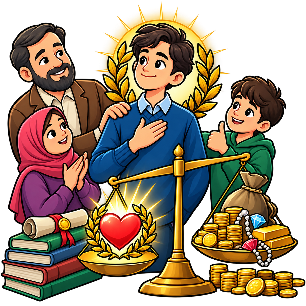بیت سعدی «نام نیکو گر بماند ز آدمی...»: نام نیکوی انسان از مال و ثروت باارزش‌تر است.