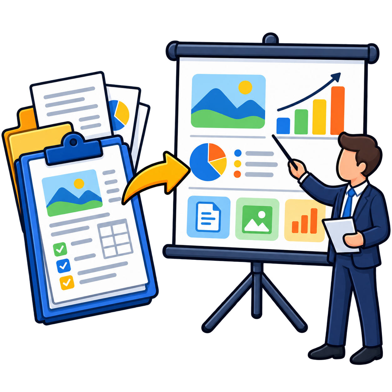 ارائهٔ نمایشی مستندات چگونه انجام می‌شود؟