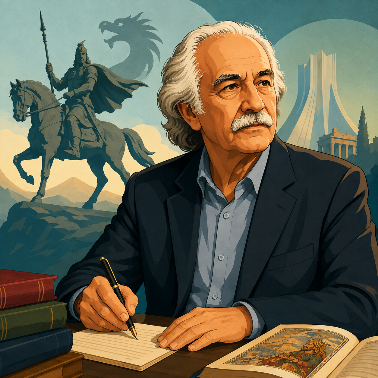 میر جلال‌الدین کزّازی: ادیب، شاهنامه‌پژوه و نویسندهٔ معاصر و پدیدآورندهٔ متن «فرزند ایران»