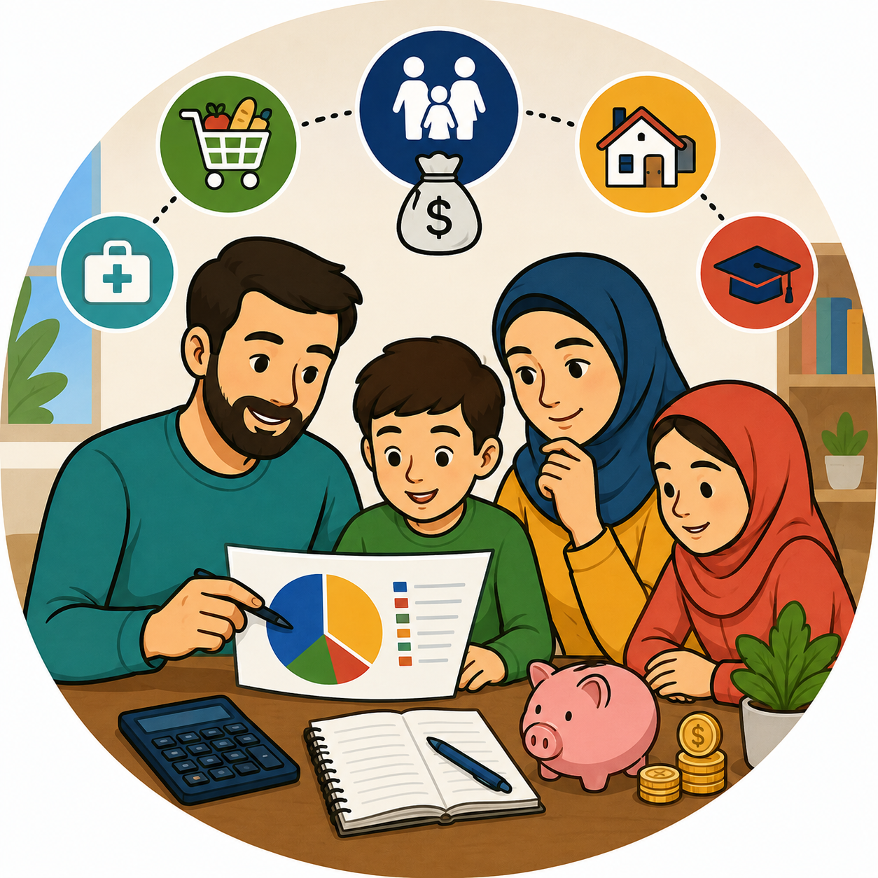 تقسیم بودجه: مدیریت مالی خانواده برای تأمین نیازها