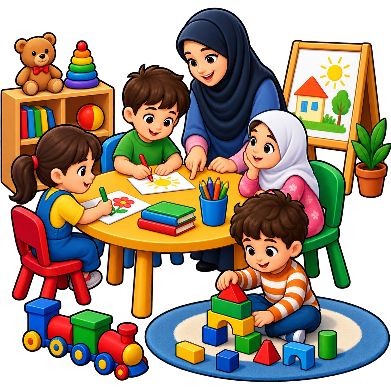 مهدکودک: نهادی برای مراقبت و آموزش کودکان پیش از مدرسه در بخشی از زمان روز.