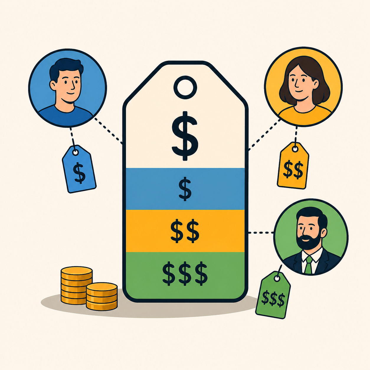 قیمت‌گذاری بر اساس بخش مشتری: تعیین قیمت‌های متفاوت برای گروه‌های مختلف مشتری