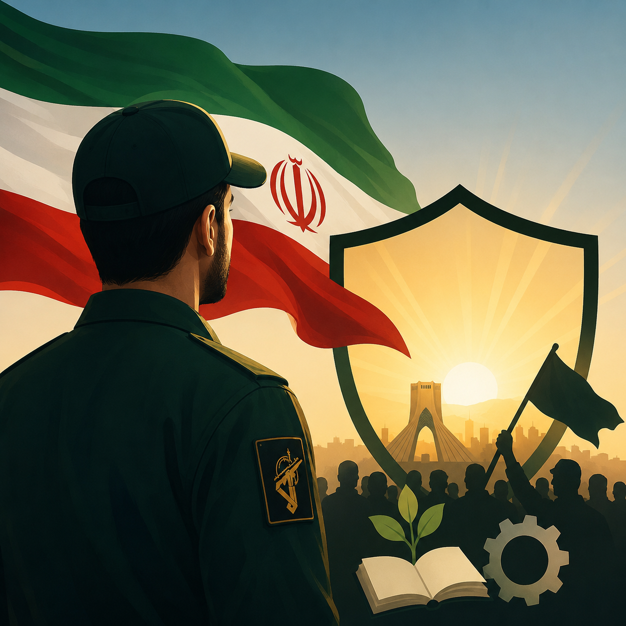 پاسدار انقلاب: فردی که وظیفه حفاظت و دفاع از ارزش‌ها و دستاوردهای انقلاب اسلامی را بر عهده دارد.