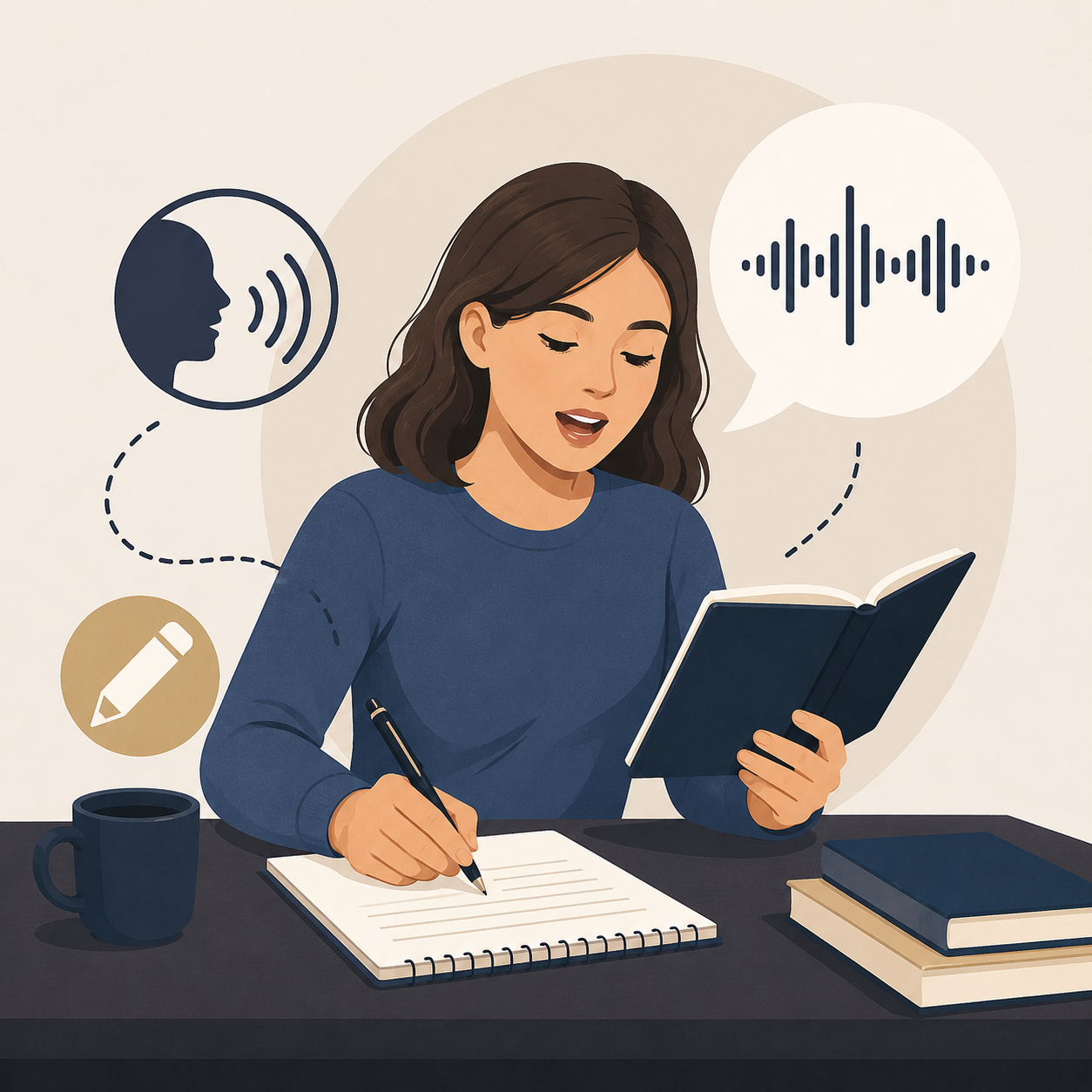 نگارش با صدای بلند (نوشتن و خواندن همزمان) چیست؟