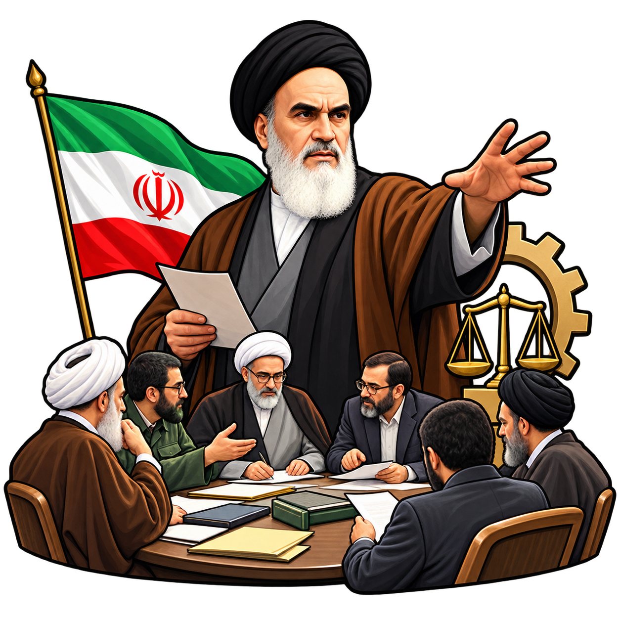شورای انقلاب: نهادی که به فرمان امام خمینی برای هدایت امور انقلاب و دوران گذار تشکیل شد.