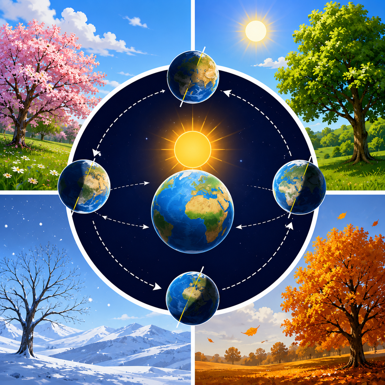 چرا فصل‌ها تغییر می‌کنند؟