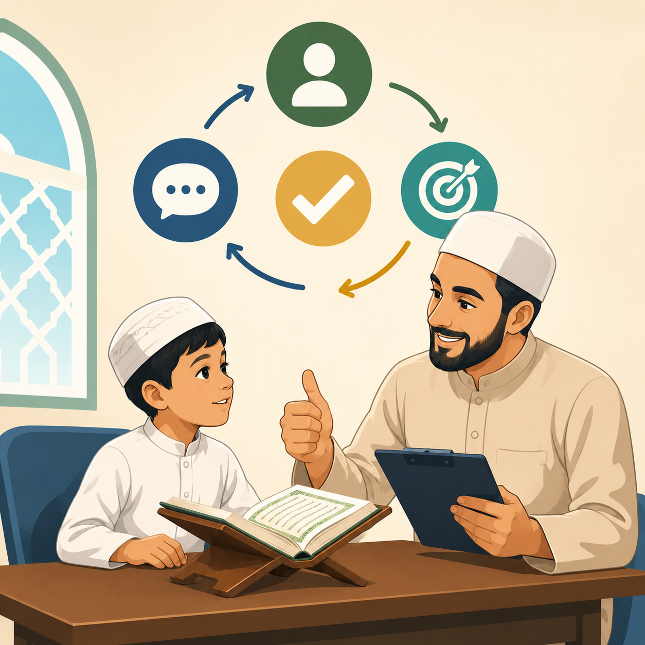 مدل بازخورد فردی مؤثر در کلاس قرآن ابتدایی