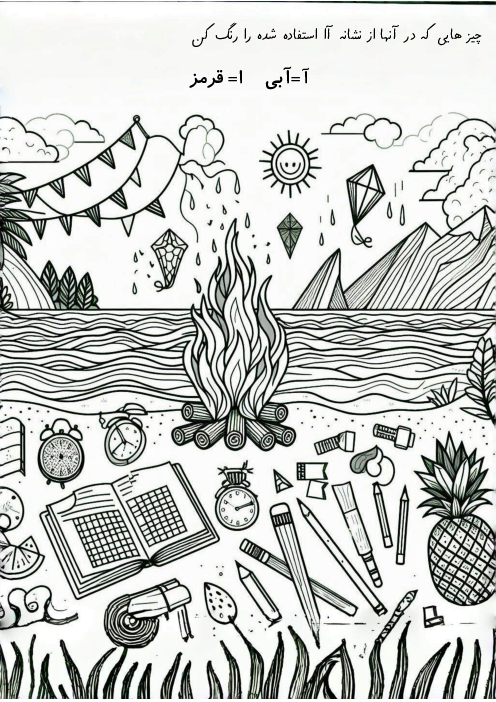 کاربرگ تشخیص نشانه آ اول و آ غیر اول