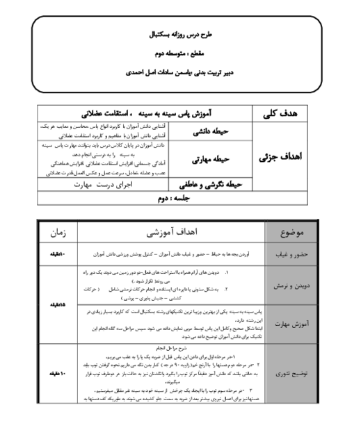 طرح درس روزانه بسکتبال؛ آموزش پاس سینه به سینه