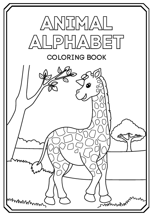 Animal alphabet coloring book