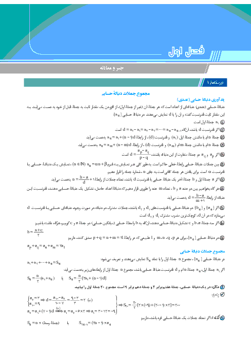 درسنامه آموزشی و 212 سوال تستی با پاسخ حسابان (1) پایه یازدهم رشته ریاضی | فصل اول- درس 1 و 2