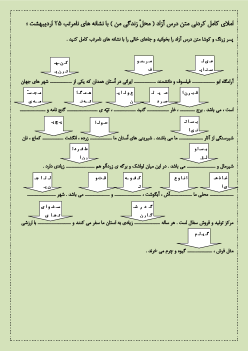 املای کامل کردنی پایانی آموزش کامل نشانه‌های فارسی