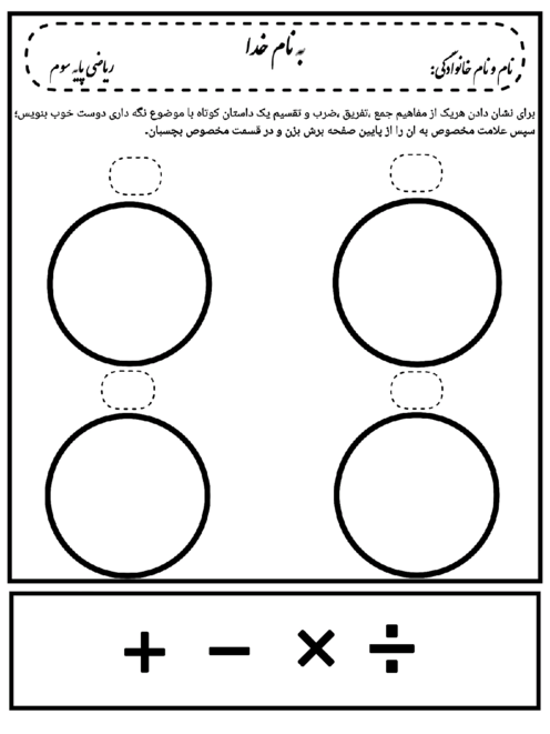 کاربرد عملگرهای ریاضی در مسئله‌های روزمره