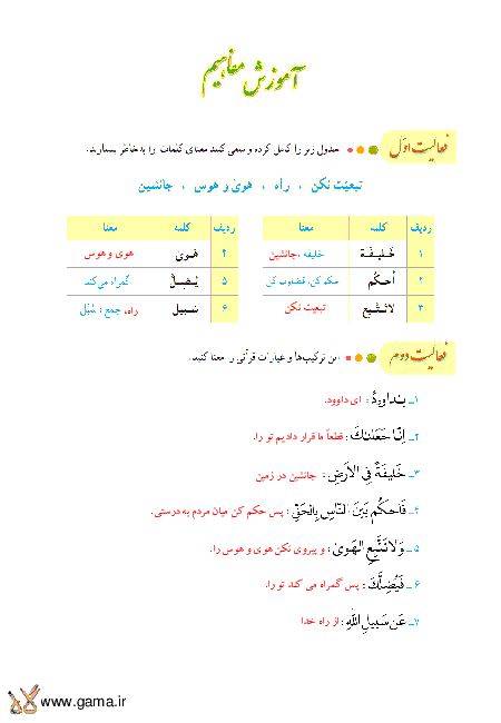 پاسخ فعالیت، انس با قرآن و تمرین آموزش قرآن هشتم | جلسه اول درس 11: سوره ص