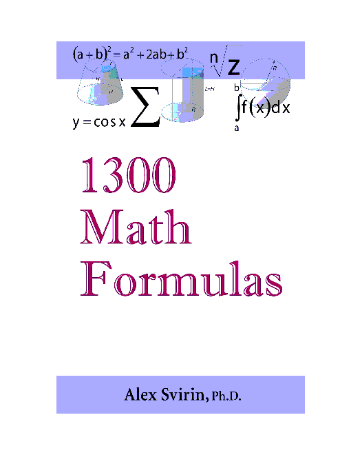 1300 فرمول کاربردی ریاضی