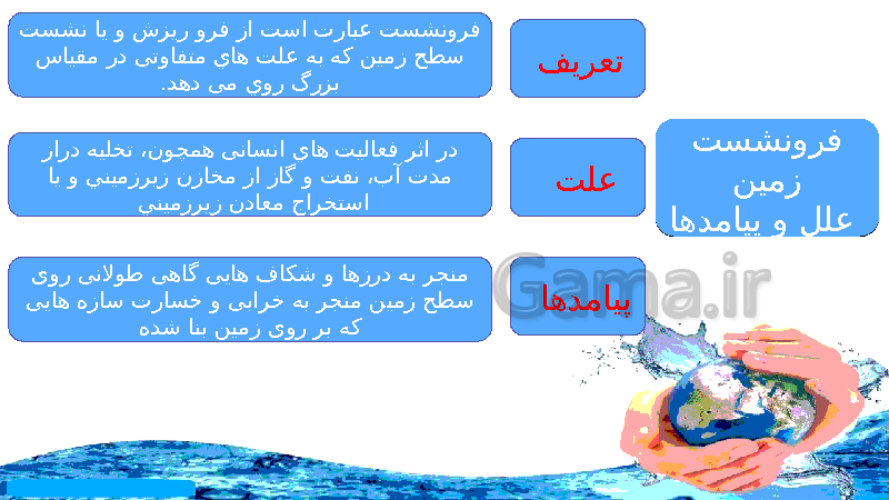 پاورپوینت درس 1 انسان و محیط زیست یازدهم  | آب، سرچشمۀ زندگی- پیش نمایش