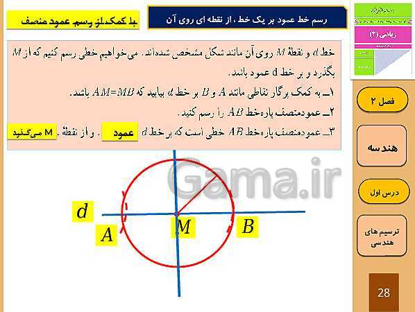 پاورپوینت تدریس و حل کار در کلاس و فعالیت های ریاضی (2) یازدهم رشته تجربی | فصل 2: هندسه (درس 1 تا 3)- پیش نمایش