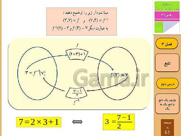 پاورپوینت تدریس و حل کار در کلاس و فعالیت های ریاضی (2) یازدهم رشته تجربی | فصل 3: تابع (درس 1 تا 3)- پیش نمایش