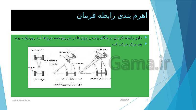 پاورپوینت پودمان 5: تعمیرات سیستم فرمان خودروی سواری | فرمان و مکانیزم آن- پیش نمایش