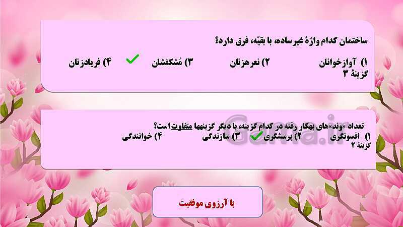 پاورپوینت تدریس ساختمان واژه (انواع کلمات ساده، وندی، مرکب و مشتق مرکب)- پیش نمایش