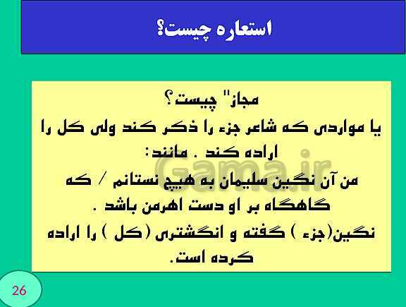 پاورپوینت استعاره و مجاز- پیش نمایش